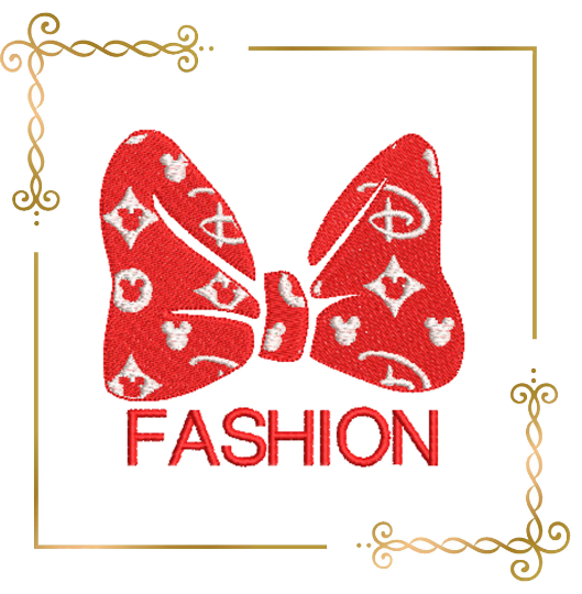 Minnie Mouse bow fashion  Disney embroidery design digital