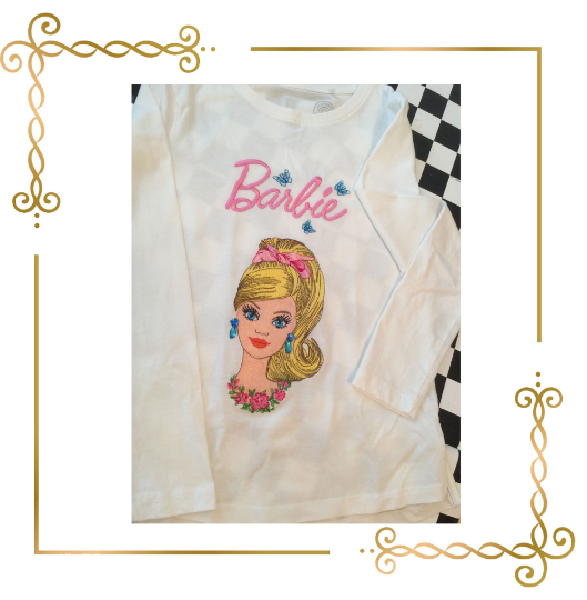 Princess Barbie marvelous Barbie doll  Disney machine embroidery design