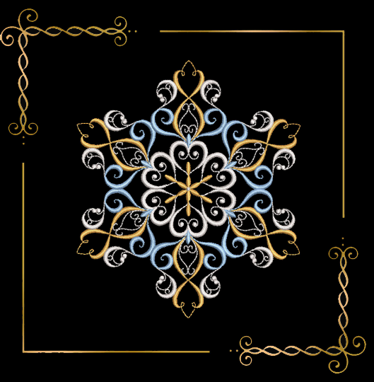 Weihnachts-Schneeflocken-Stickmuster zum direkten Download