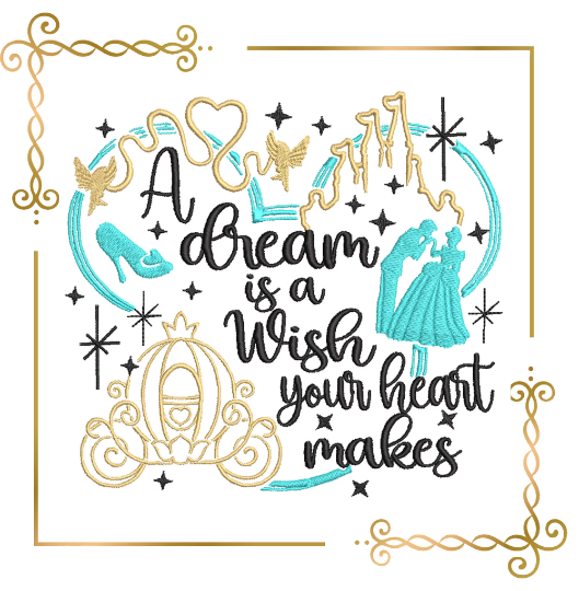 Princess Cinderella Minnie Mouse Head Disney  Disney character carriage embroidery design