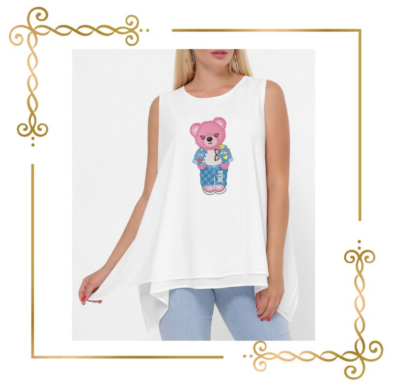 Teddy Bear Super Fashion Teddy Bear pink , girl, cartoon character, digital Machine Embroidery, Embroidery designs