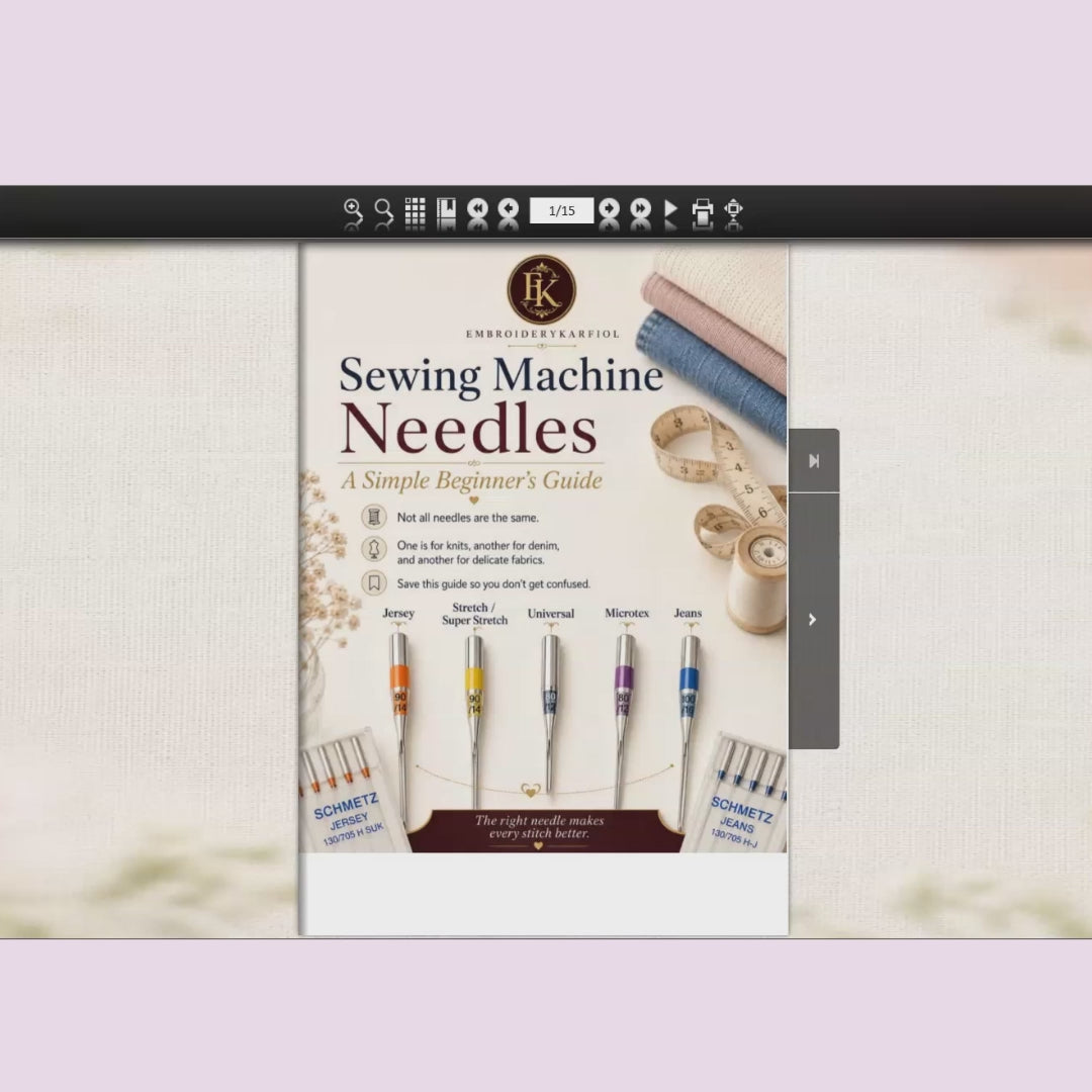 Sewing Machine Needle Guide, Interactive Flipbook Catalog (PDF Download)