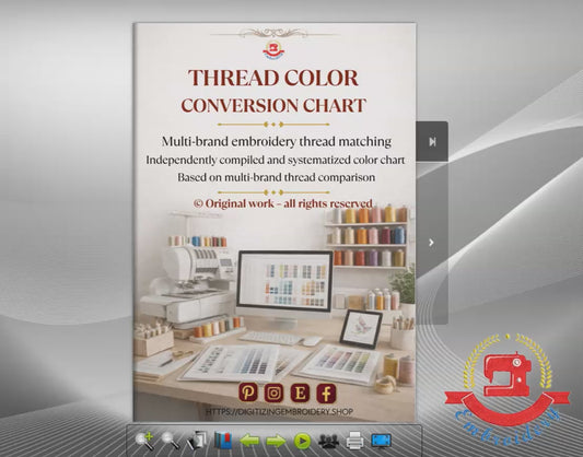 Miscellaneous Thread Catalog PDF: Interactive Machine Embroidery Thread Guide and Color Chart (Digital Download)