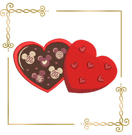 Valentinstag, Micky, Kopf, Liebe, 2 Größen Stickmuster zum direkten Download.