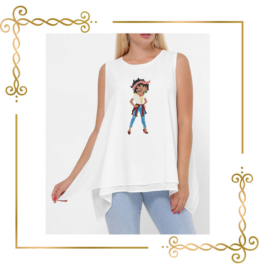 Cartoon Character  Betty Boop Modern African American digital machine embroidery design