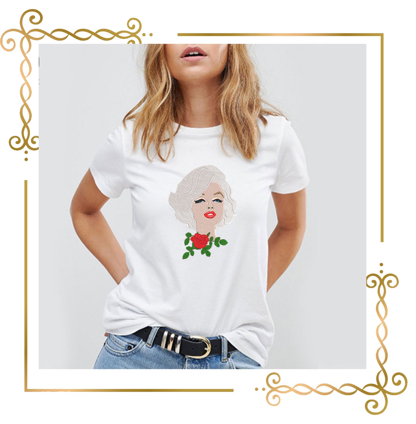  Marilyn Monroe embroidery design 