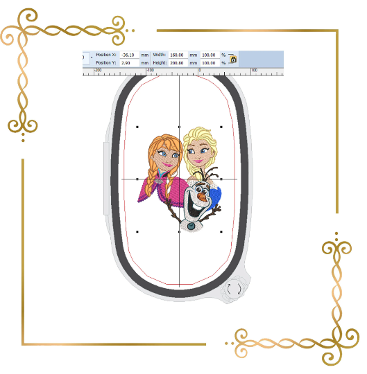 Princess Elsa, Anna, Olaf, Frozen, Winter frozen, snowflakes   Disney character Embroidery  machine design  to the direct download