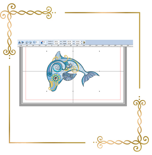 Cartoon Characters Delphin fantasy openworks character Disney digital machine embroidery design<br>