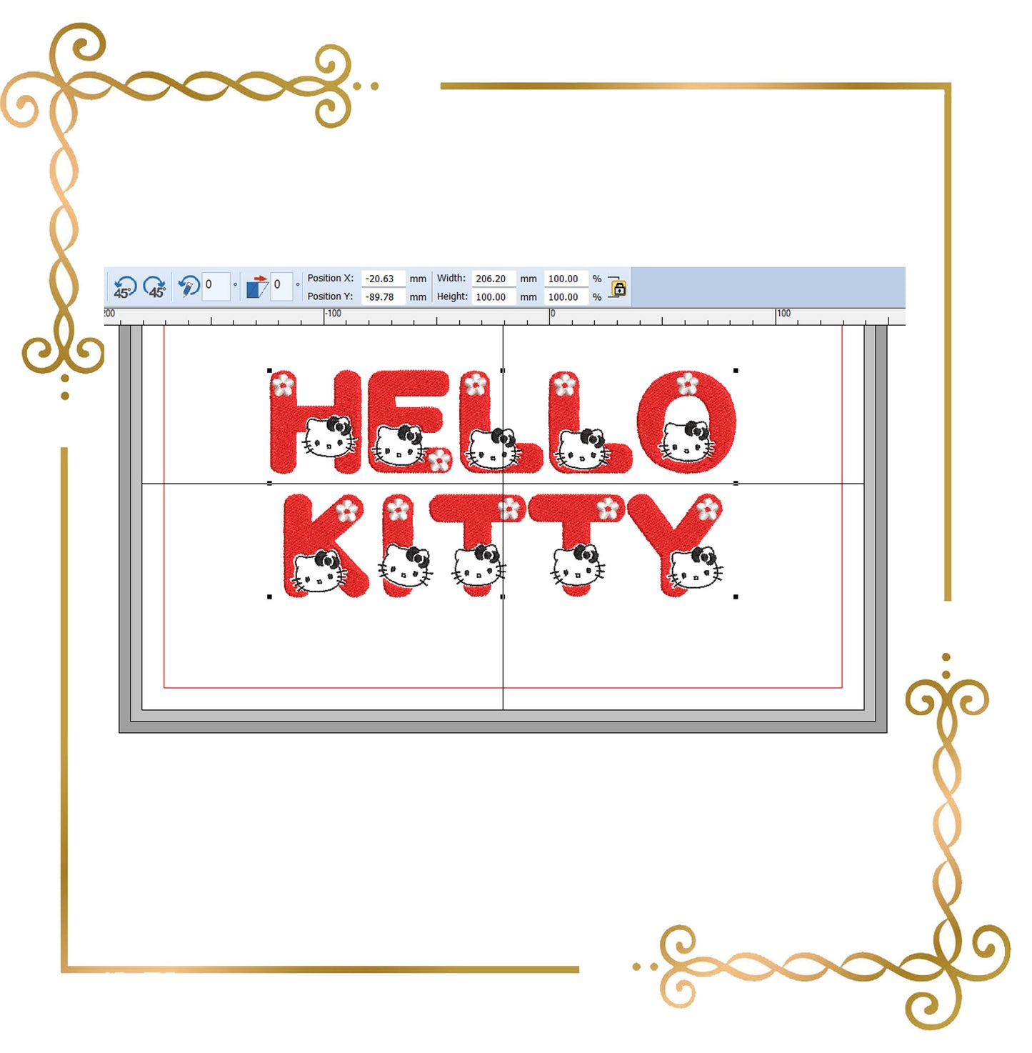 Title Super Fashion Hello Kitty, girl, cartoon character, embroidery design to the direct download