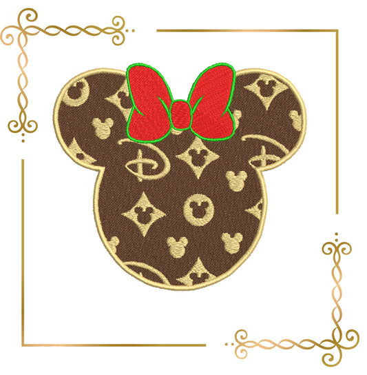 Minnie Mouse Head Disney embroidery design (Digital Pattern)