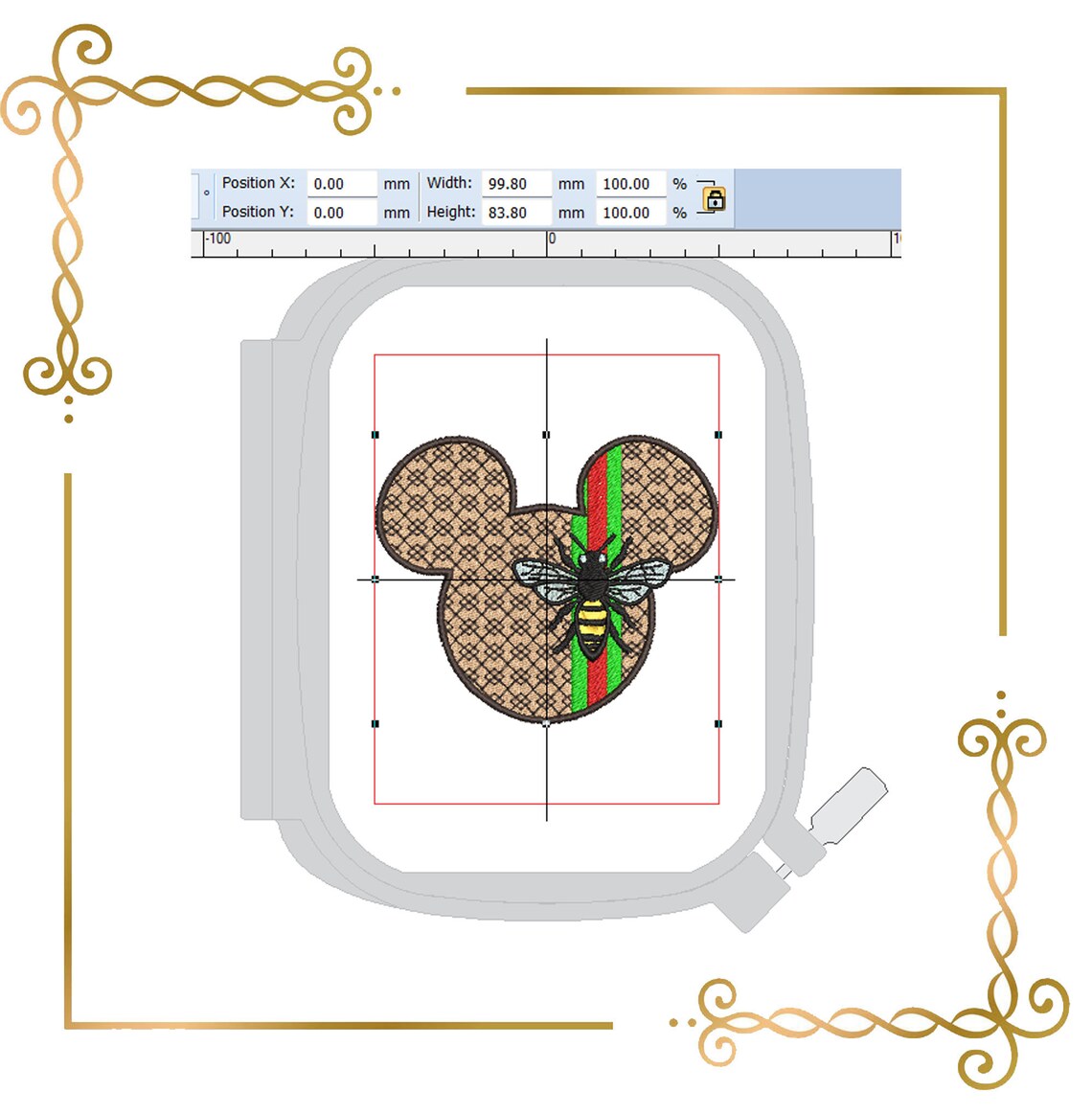 Minnie and Mickey Mouse 3 variants Head Parody embroidery design to the direct download.