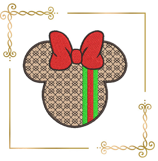 Minnie and Mickey Mouse 3 variants Head Parody embroidery design to the direct download.