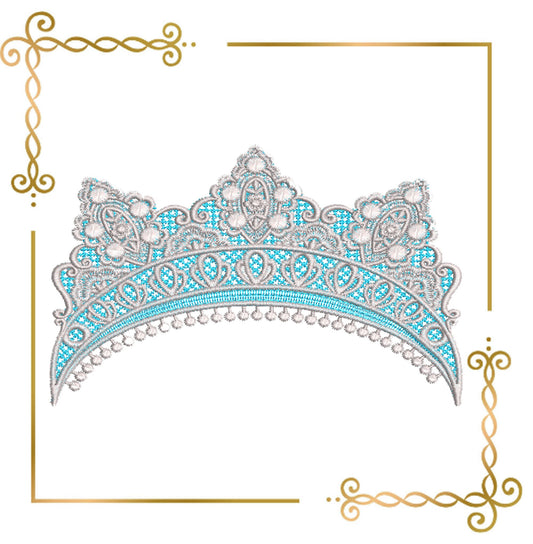 Princess Elsa Crown Tiara Frozen Elsa Disney character princess costume machine embroidery design digital