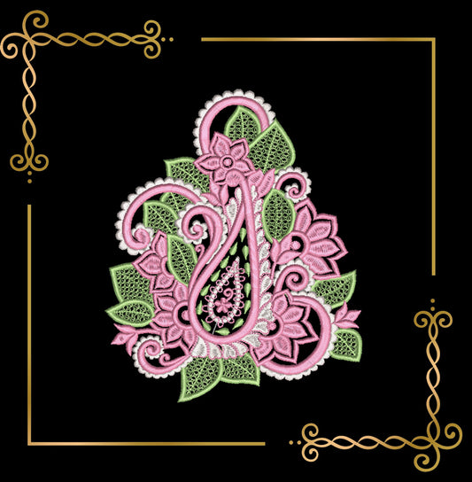 Spitzen und Verzierungen Belgienspitze Stickmuster zum direkten Download.