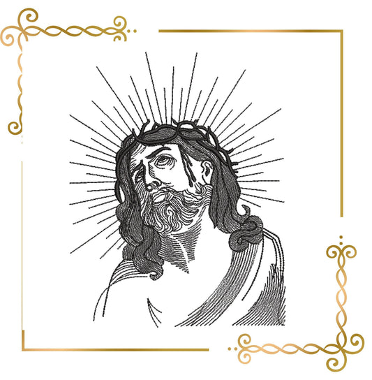 Religion Jesus 2 Sizes  embroidery design to the direct download.