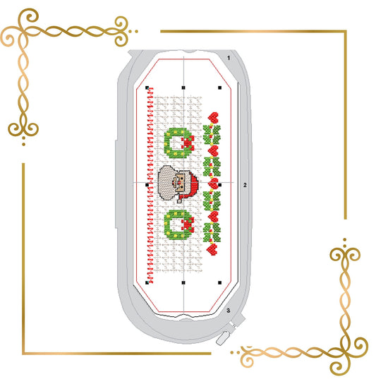 Smokplatte, Weihnachten, Designplatte, Maschinenstickmuster zum direkten Download