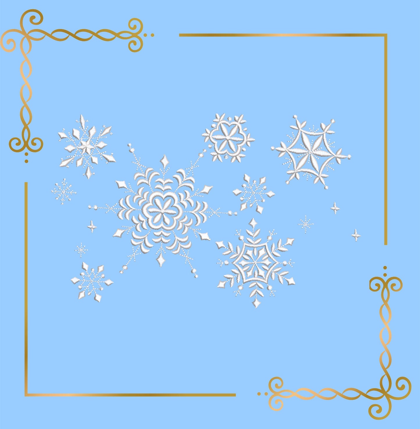 Princess snowflakes SET 17 St.  Disney character Embroidery machine design to the direct download