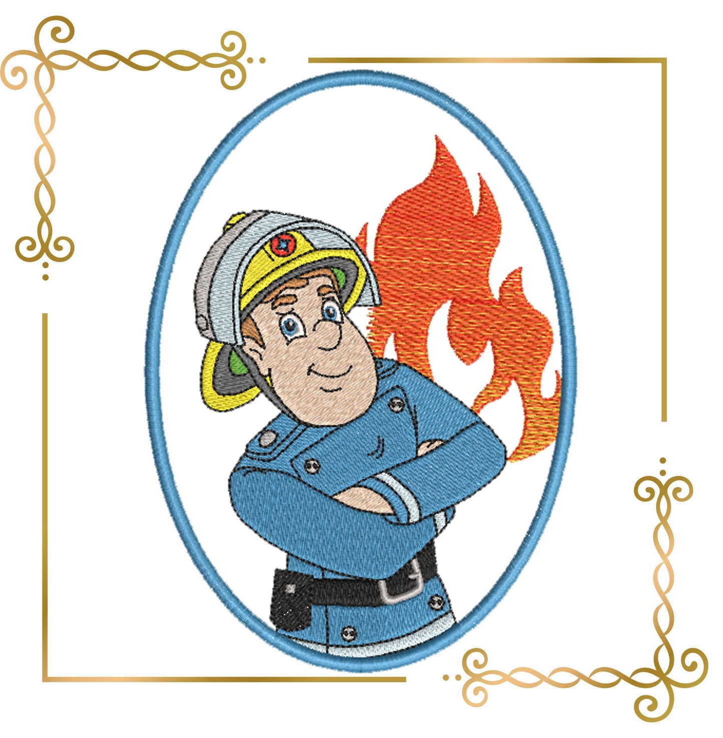 Cartoon Characters Fireman SAM SET  3 variants   Digital Embroidery Design File to the direct download. gift for child