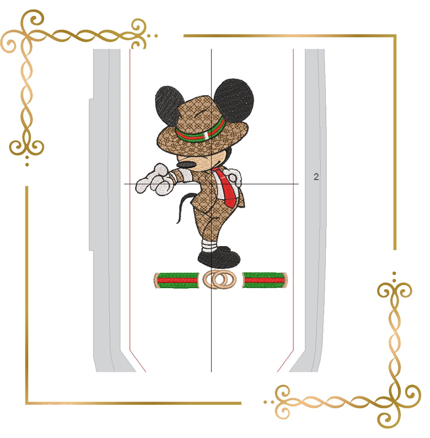 Mickey Mouse dances as Michael Jackson embroidery design digital