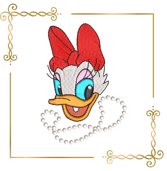 Cartoon Characters Daisy Duck Disney digital machine embroidery design