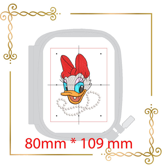 Cartoon Characters Daisy Duck Disney digital machine embroidery design