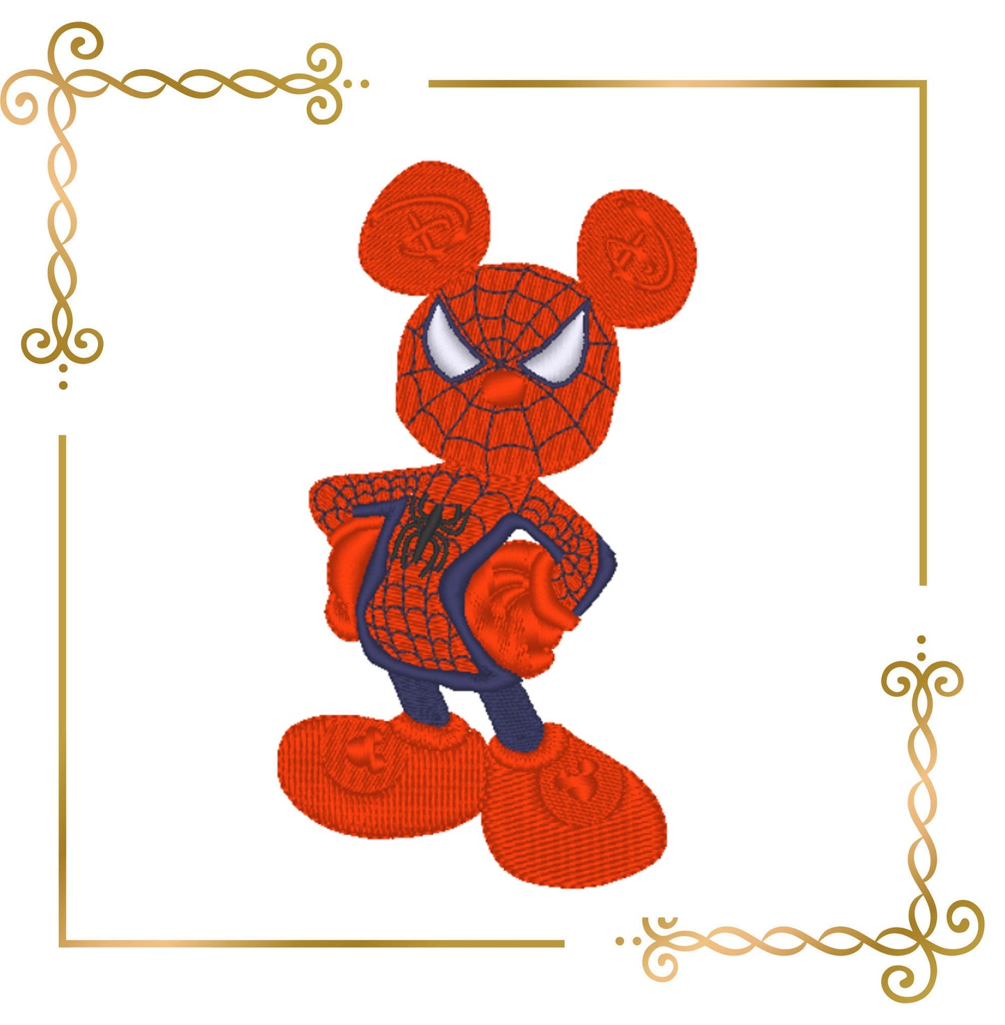 Mouse  Spiderman parody  Fantasy  4 different options embroidery design