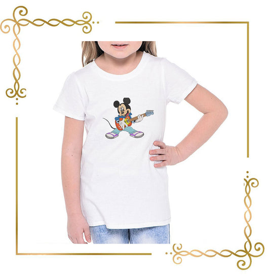 Mouse  plays guitar like Elvis Presley  Mickey Fantasy parody embroidery design