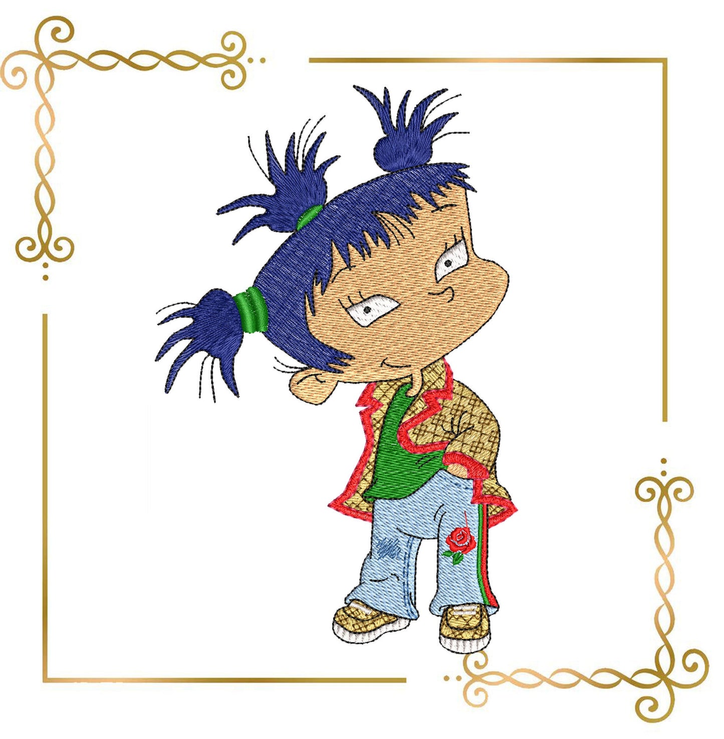 Cartoon Characters Kimi  rugrats  2 sizes embroidery design  the direct download