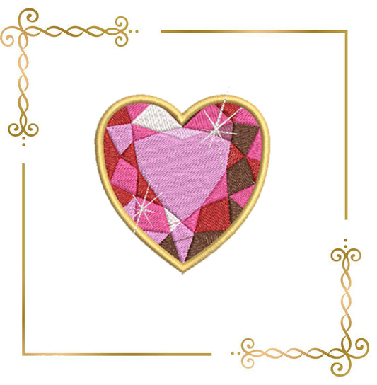 Schmuck Prinzessin Rubin Brosche Stickmuster zum direkten Download.