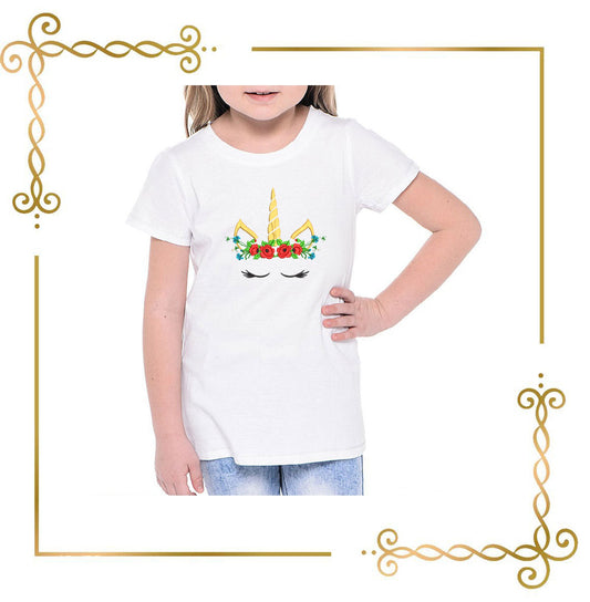 Einhornkopf mit Blumen Stickmuster zum direkten Download