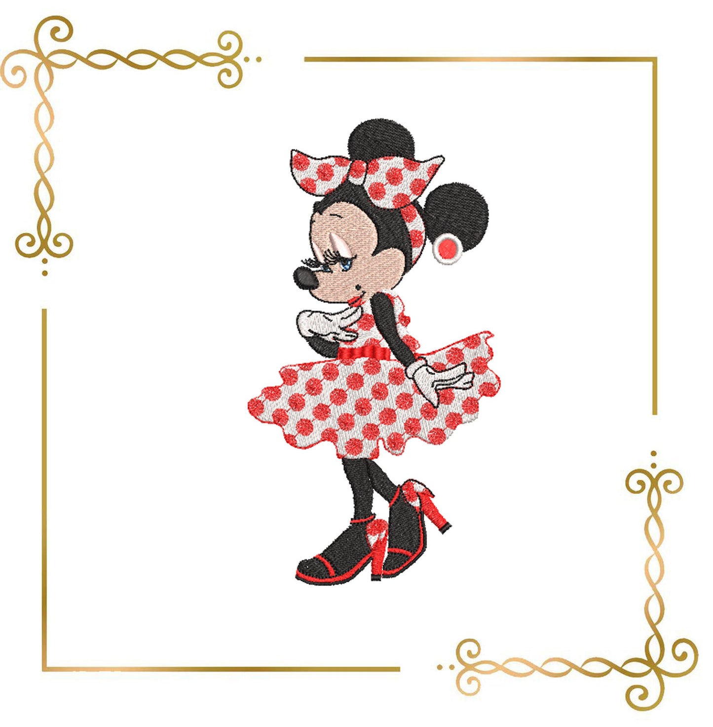 Mouse dressed like marilyn monroe Fantasy parody   embroidery design to the direct download.