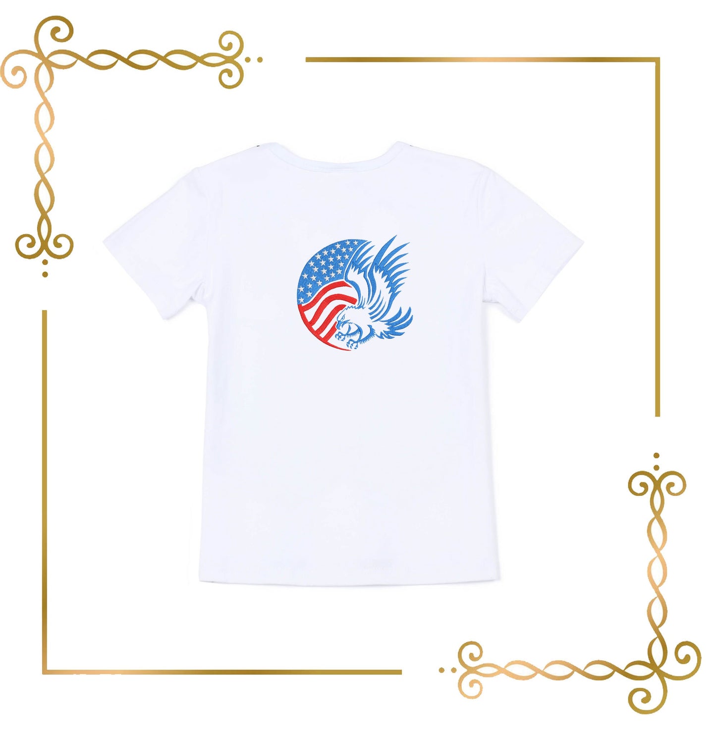 Stickmuster für T-Shirts Amerikanischer Adler 3 Größen zum direkten Download.