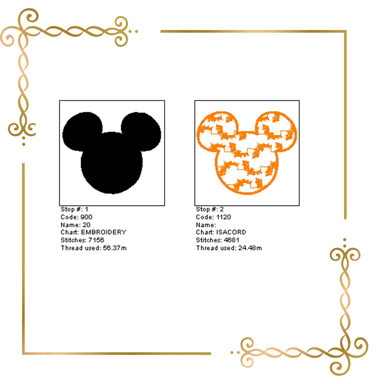 Halloween Mickey Mouse Head Fledermaus digital embroidery