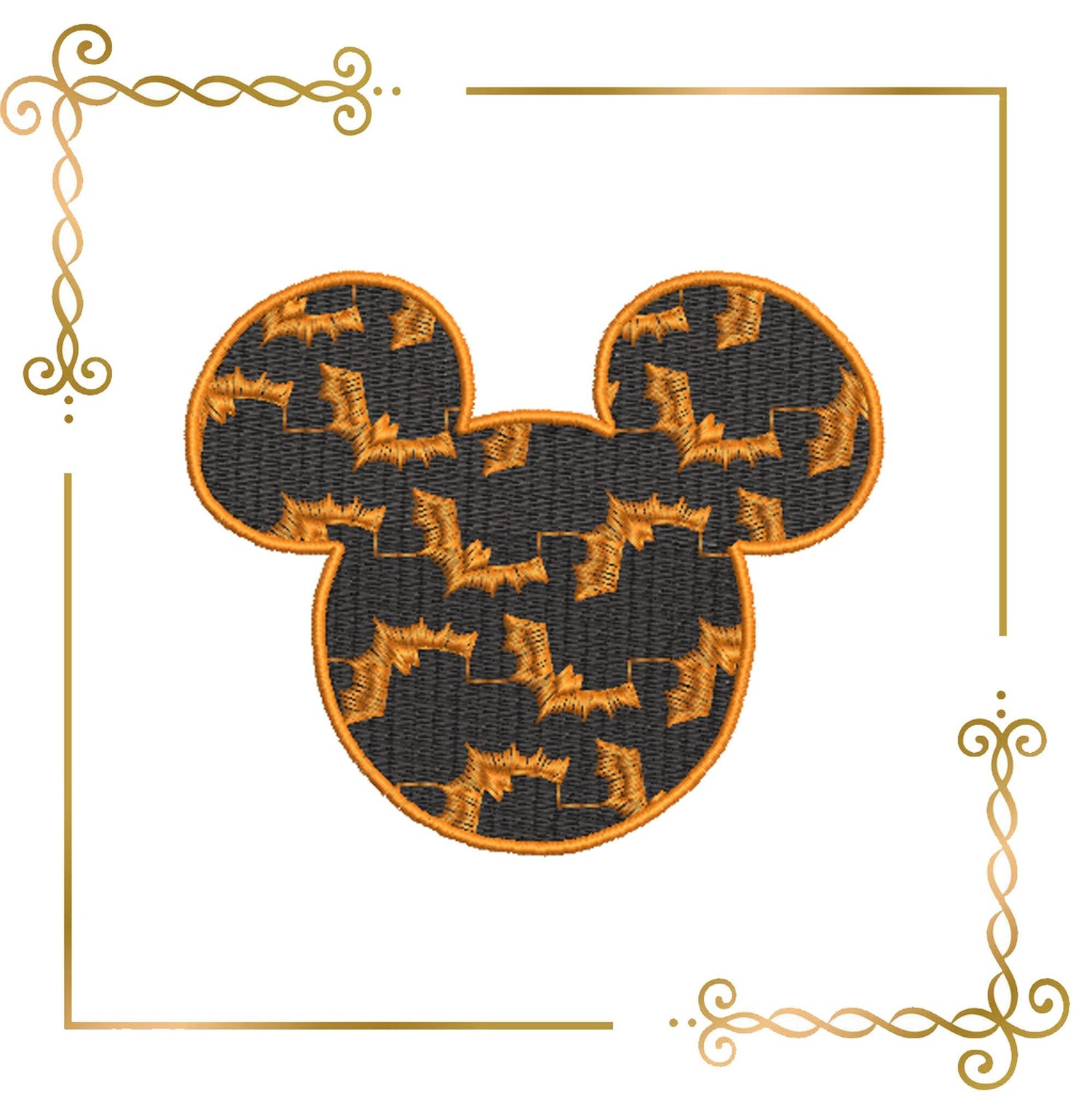 Halloween Mickey Mouse Head Fledermaus digital embroidery