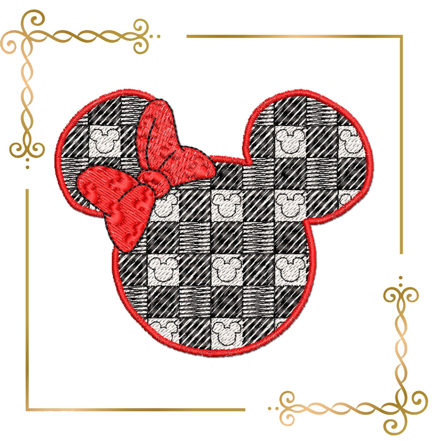 Mouse  Head  Parody embroidery zum direkten Download. gift for child