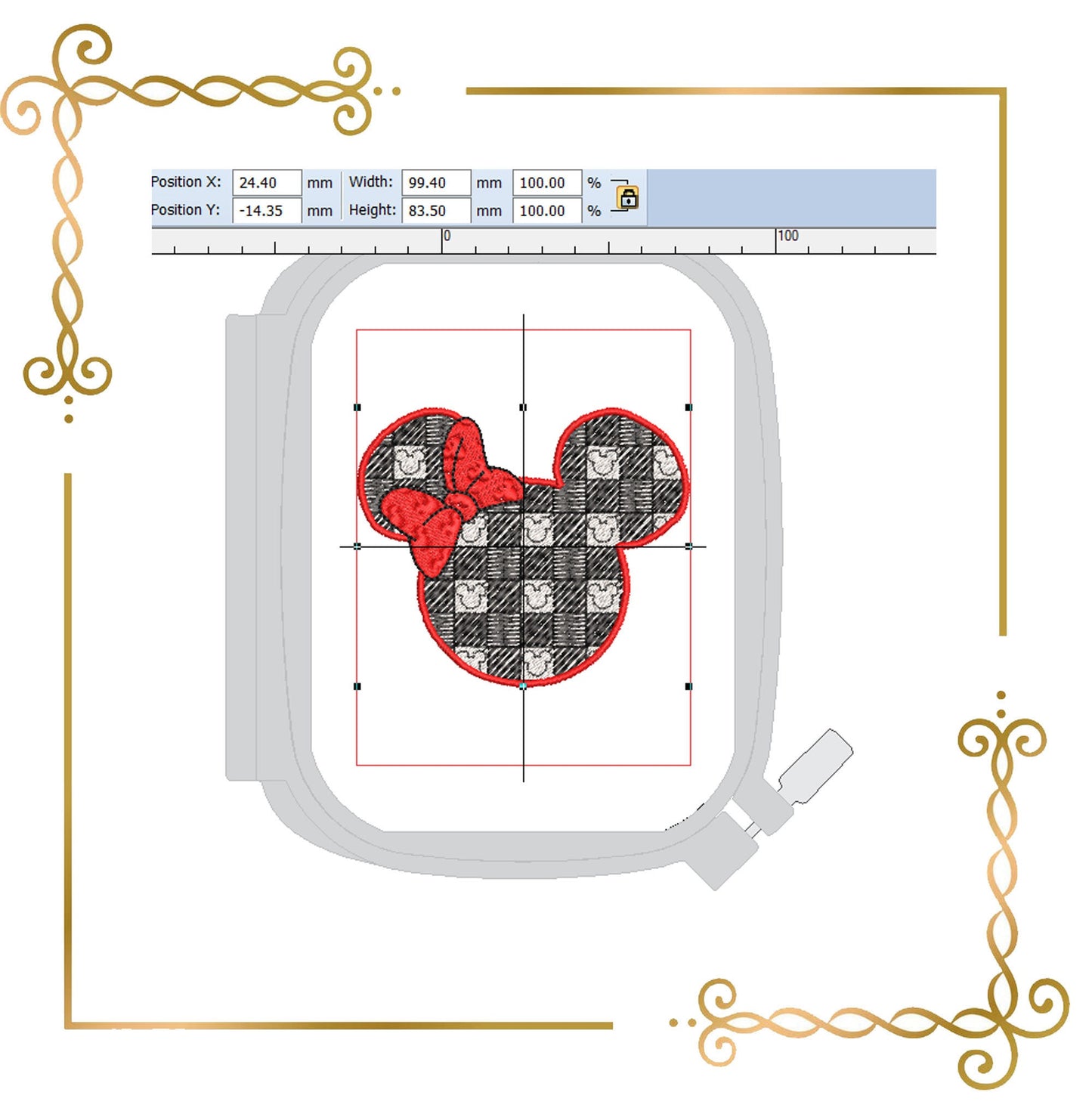 Mouse  Head  Parody embroidery zum direkten Download. gift for child