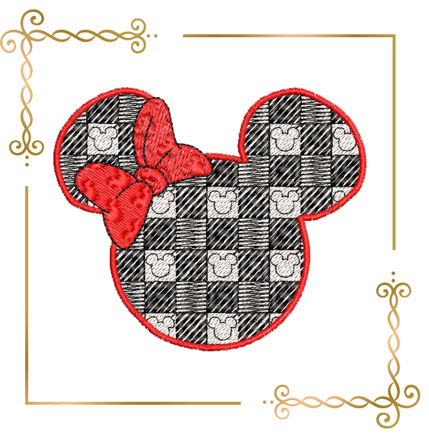 Mouse  Head  Parody embroidery zum direkten Download. gift for child