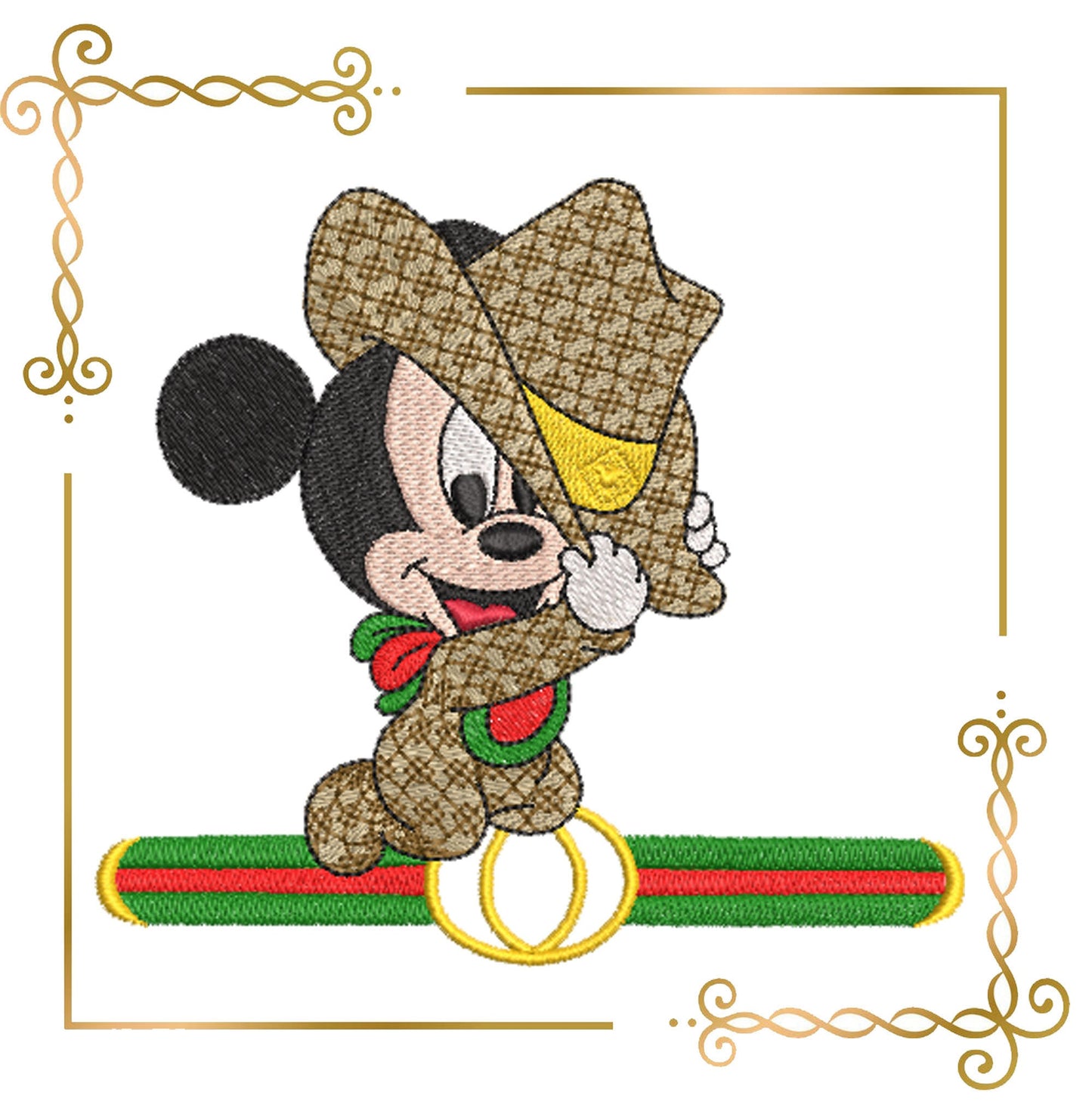 Mouse Baby Fantasy parody embroidery design to the direct download.