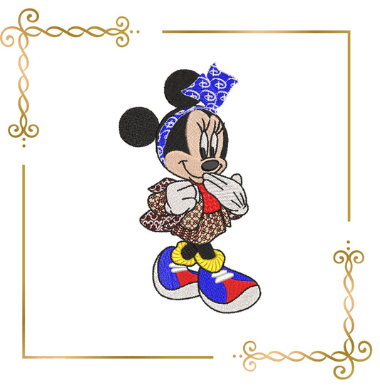 Mouse in sneakers 2 Sizes  Fantasy parody embroidery design to the direct download.