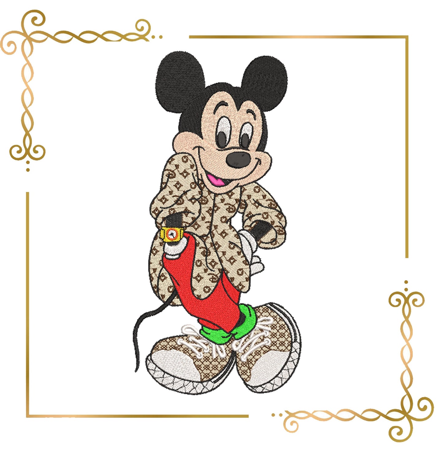 Mouses and the watch Fantasy parody SET embroidery design to the direct download.