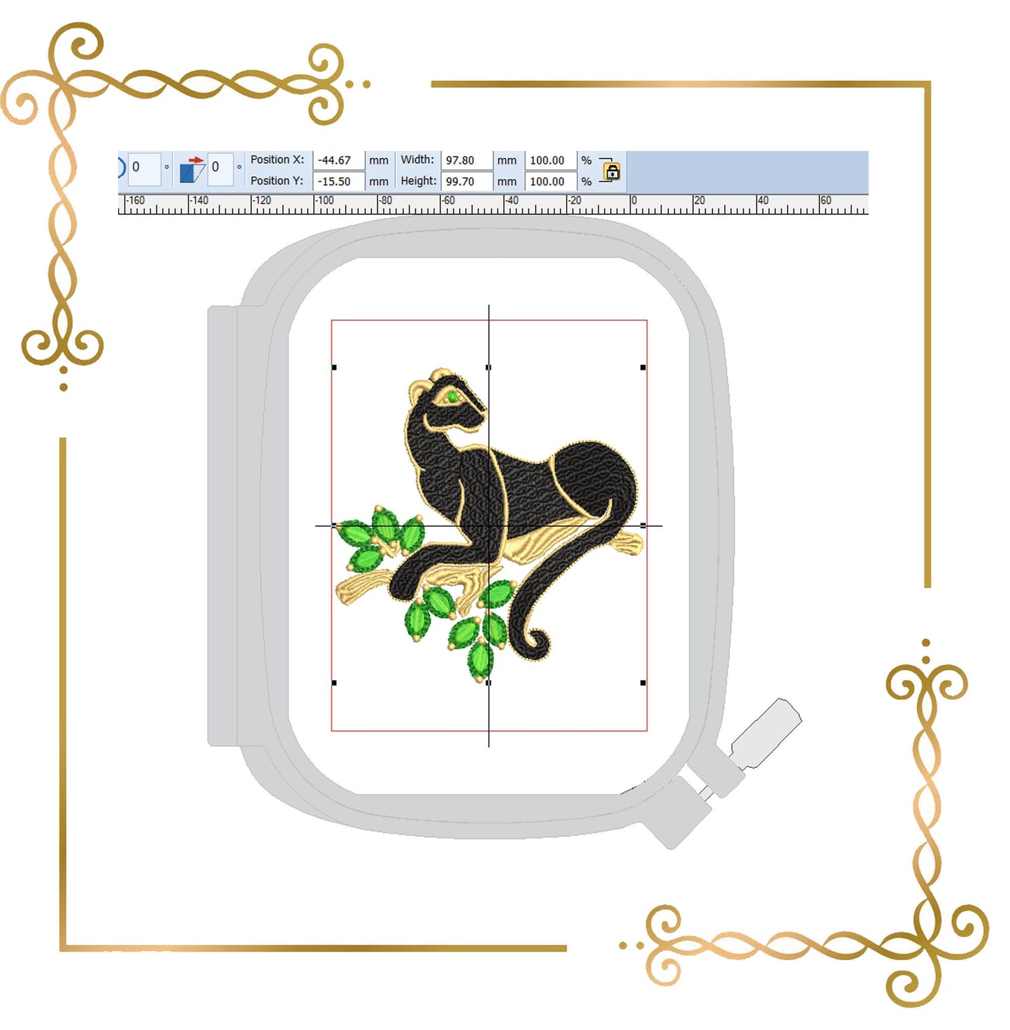 Jewelry Panther Brooch with emeralds Brooch Jewelry Embroidery designs to the direct download.