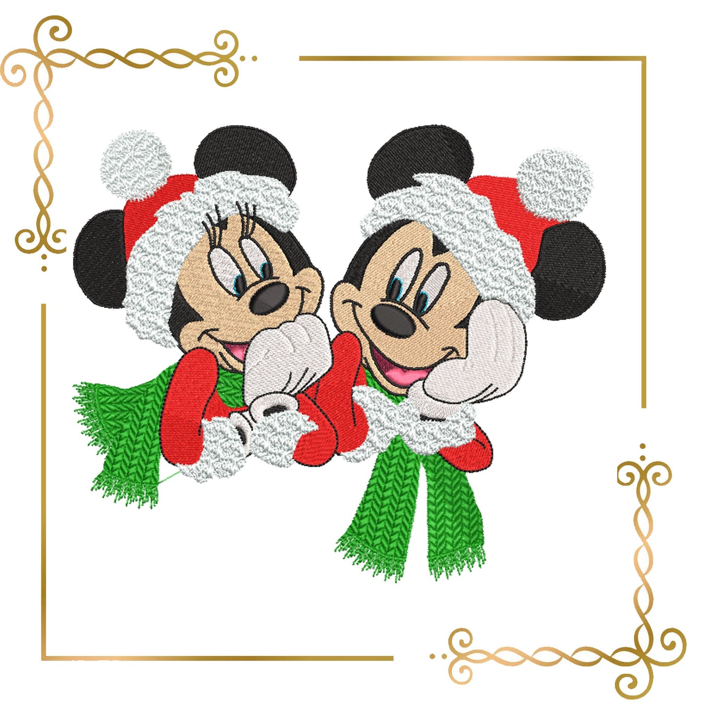 Mouse Fashionable  Santa Claus  christmas Fantasy parody  embroidery design to the direct download.