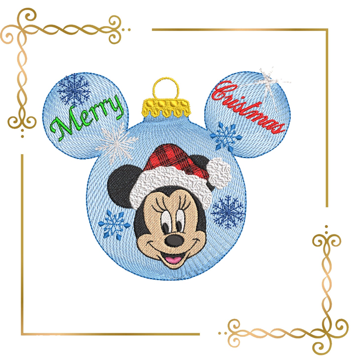 Mouse  in a Christmas toy 2 variants embroidery design  to the direct download