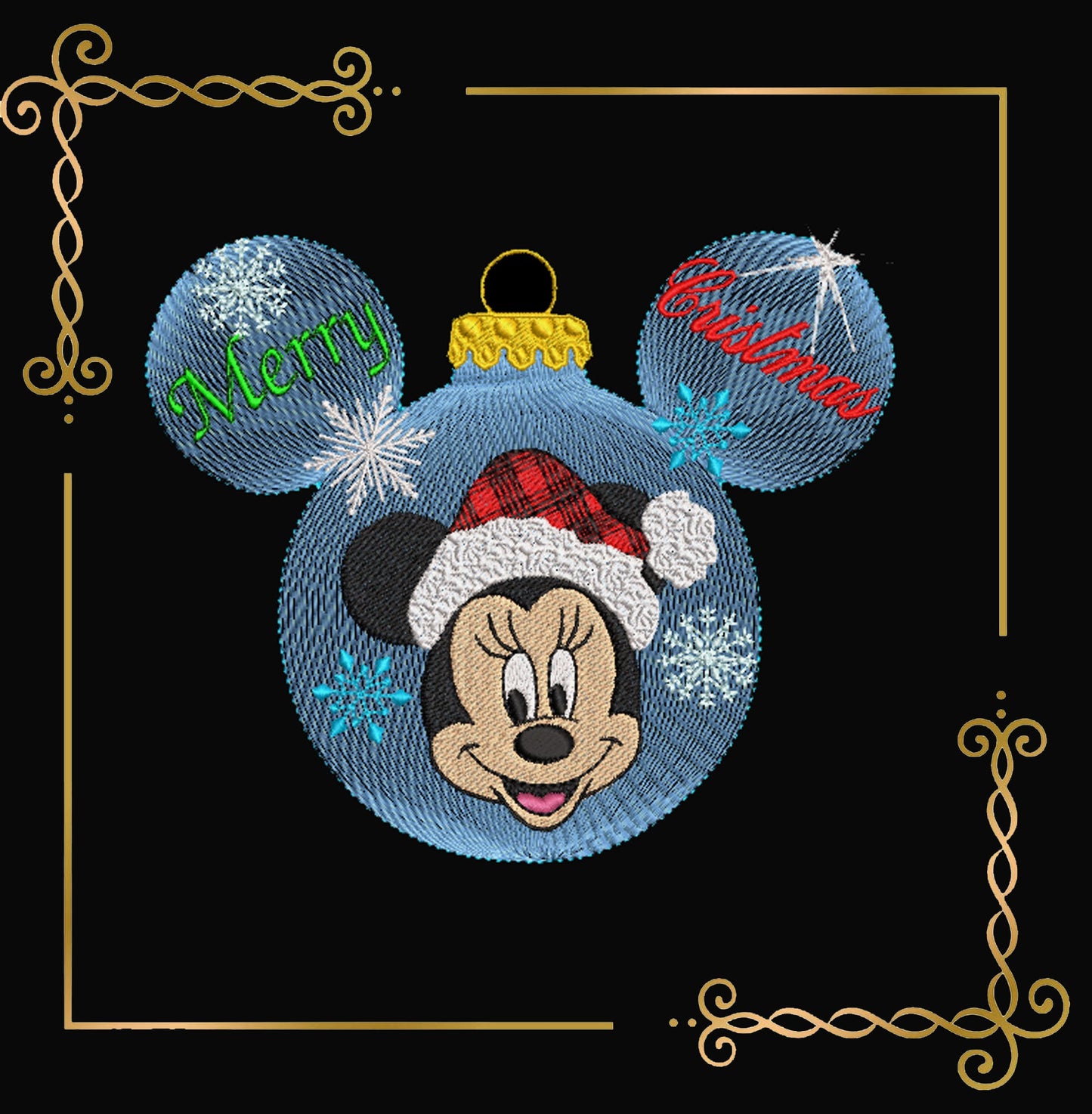 Mouse  in a Christmas toy 2 variants embroidery design  to the direct download