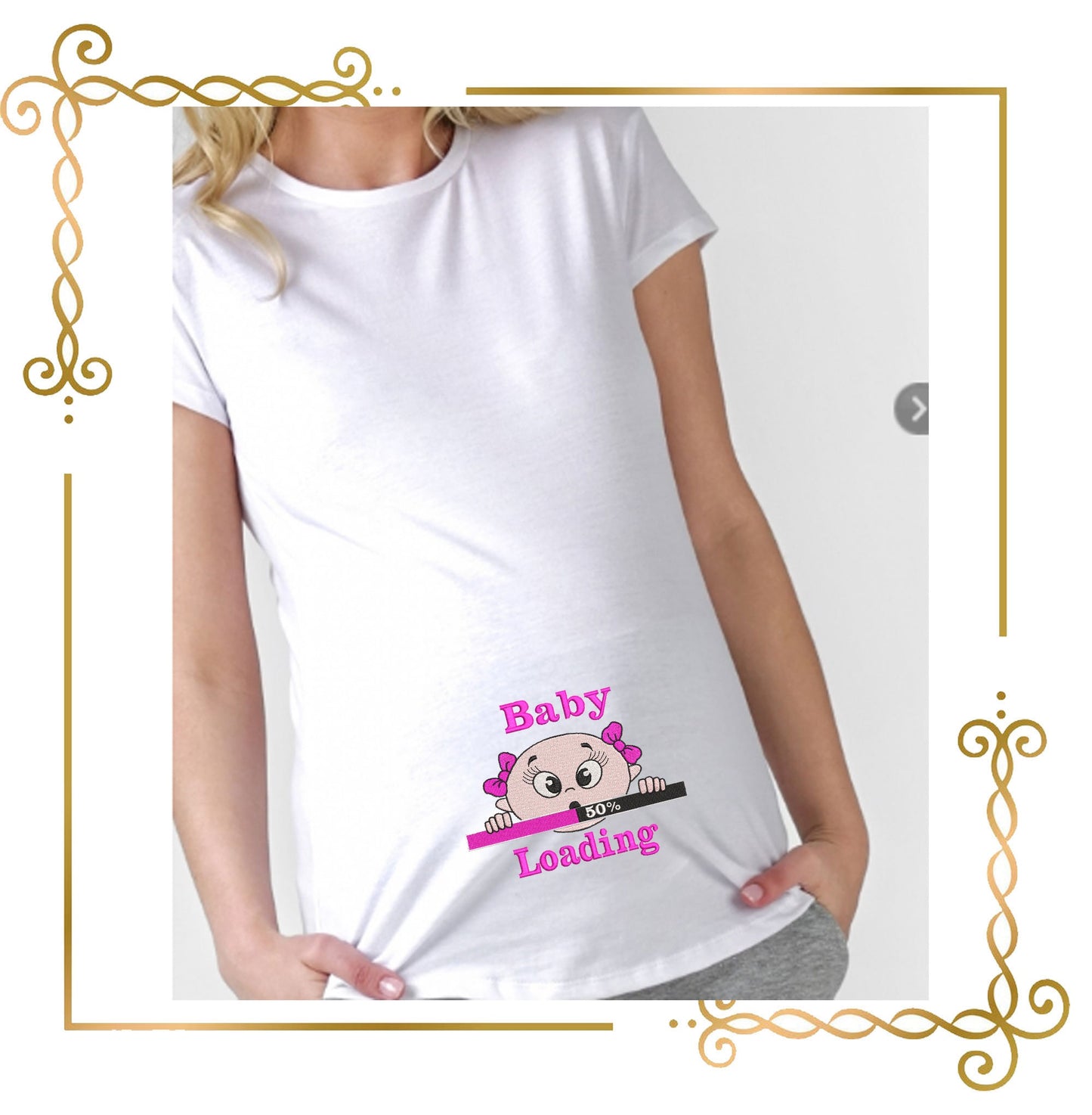 Mother's day to pregnant women 3 Sizes embroidery design to the direct download.