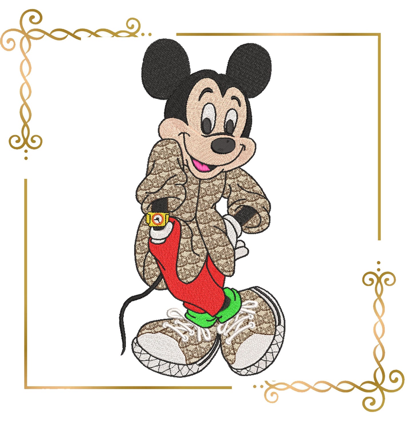 Mouses and the watch Fantasy parody SET embroidery design to the direct download.