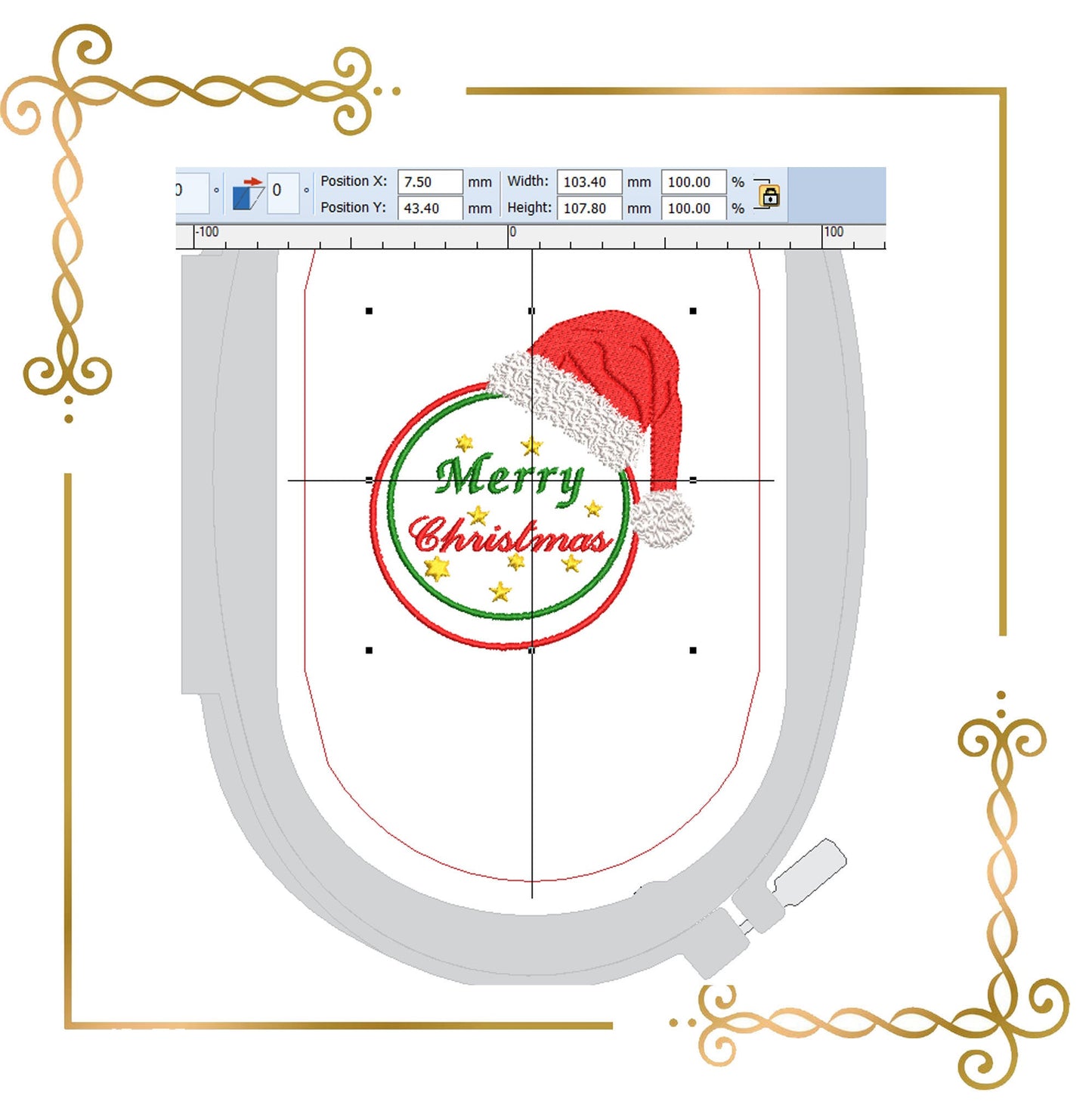 Christmas, Merry Christmas embroidery design to the direct download