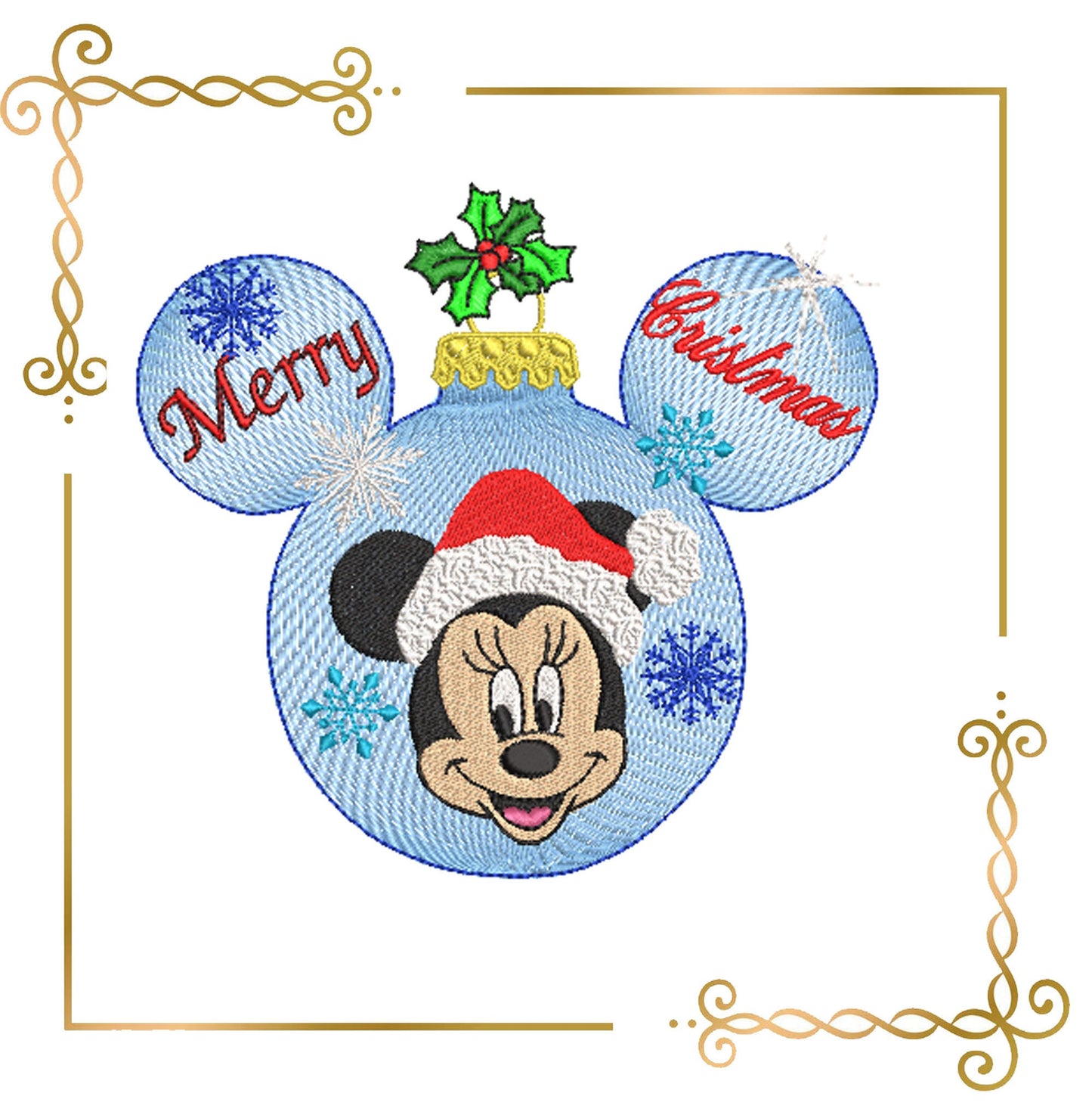 Mouse  in a Christmas toy 2 variants embroidery design  to the direct download