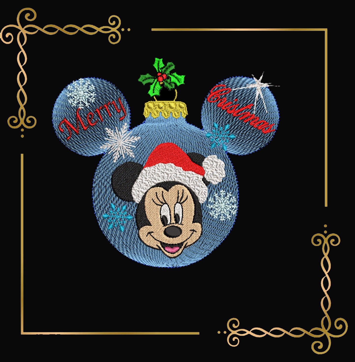 Mouse  in a Christmas toy 2 variants embroidery design  to the direct download