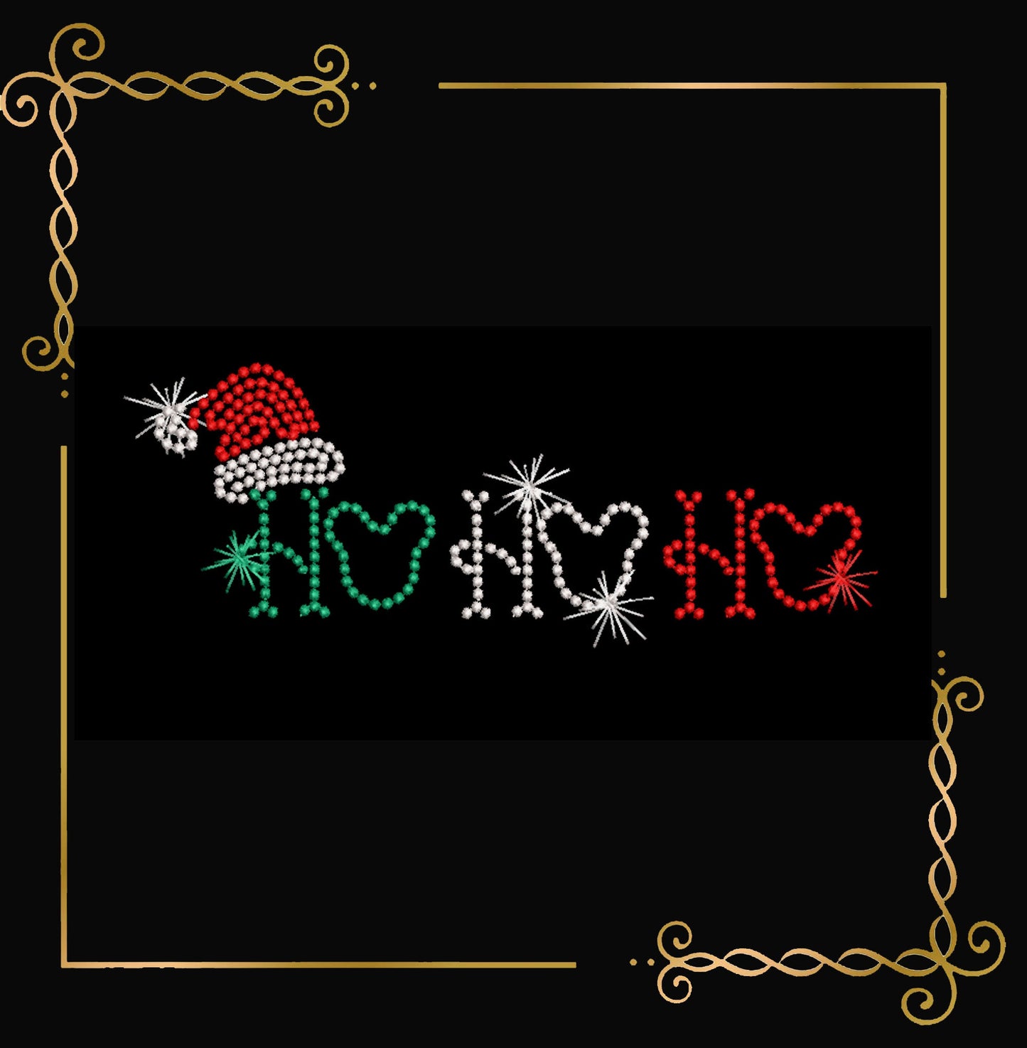 Christmas Ho Ho Ho Mouse head embroidery design embroidery design